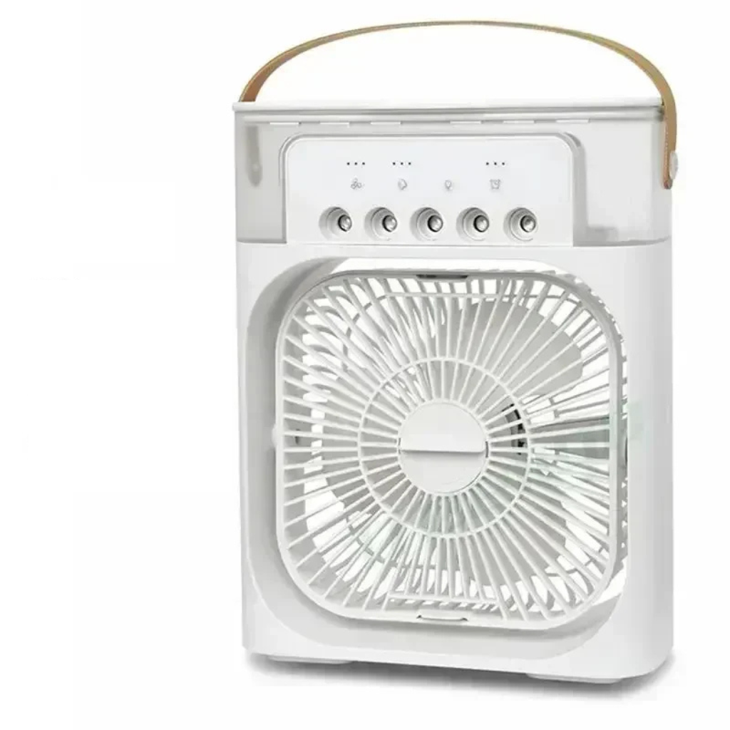Brezzia AirFresh 3-en-1 — Ventilateur, Humidificateur & Veilleuse LED