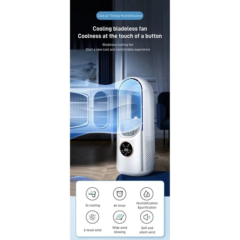 Brezzia SilentBreeze — Ventilateur Sans Lames USB 6 Vitesses